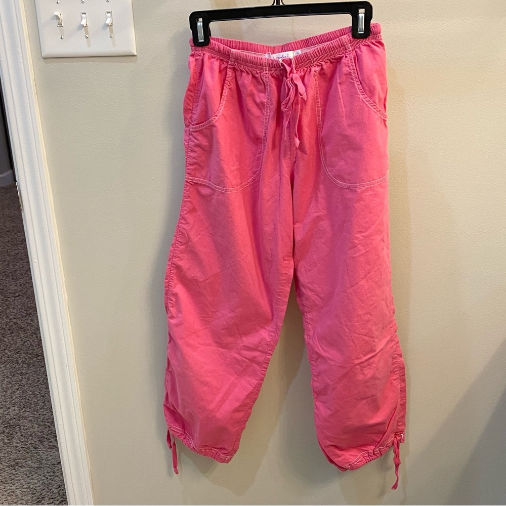 Fresh Produce Pink Cotton Sheeting Capris S Vintage